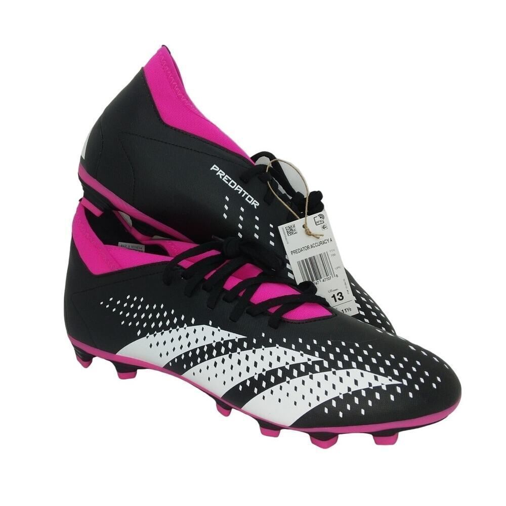 ADIDAS Predator Accuracy Womens New Black/Pink Soccer Cleats - Size: 13